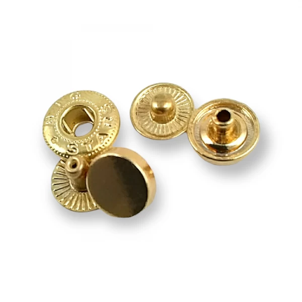 10 mm - 16 L Flat Shape Zamak Snap Fasteners Button E 1990