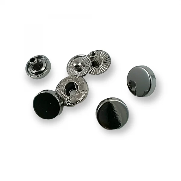 10 mm - 16 L Flat Shape Zamak Snap Fasteners Button E 1990