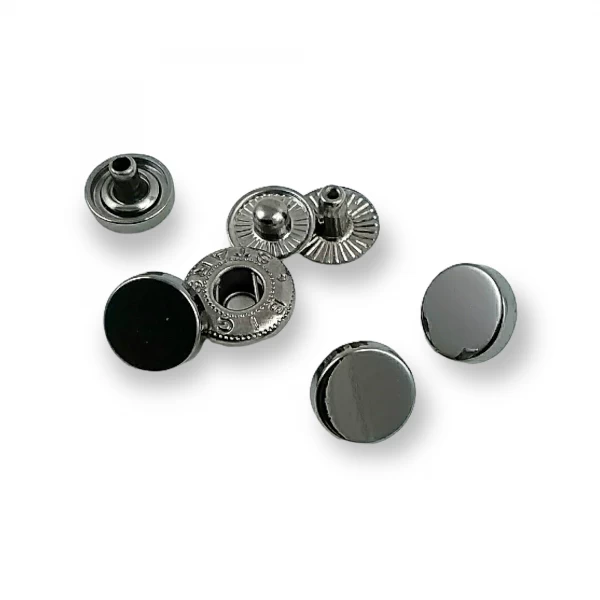 10 mm - 16 L Flat Shape Zamak Snap Fasteners Button E 1990