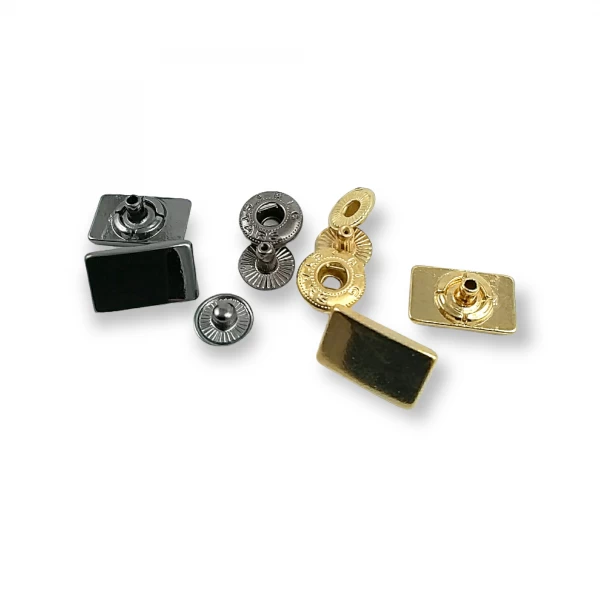 17 x 8 mm Zamak Çıtçıt Düğme Dikdörtgen Şekil E 220