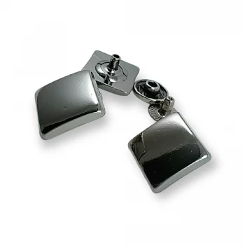 17 x 17 mm Snap Fasteners Button Square Design E 232