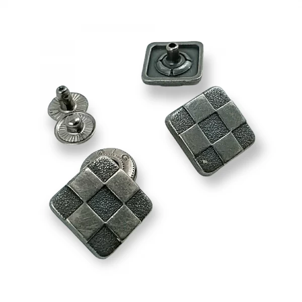 15 x 15 mm Çıtçıt Düğme Kare Domino Desen E 293 15 x 15 mm Çıtçıt Düğme Kare Domino Desen E 293