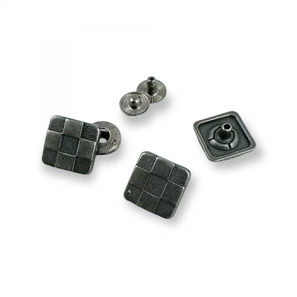 15 x 15 mm Çıtçıt Düğme Kare Domino Desen E 293 15 x 15 mm Çıtçıt Düğme Kare Domino Desen E 293