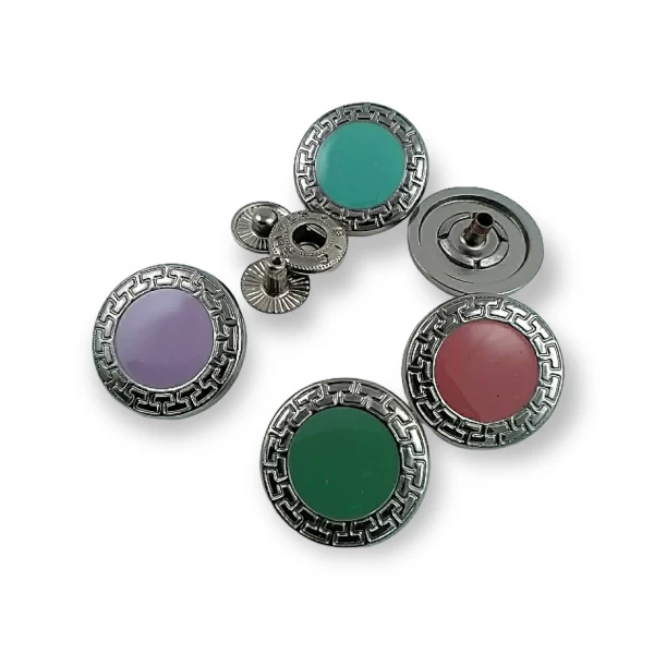 22 mm - 36 L  Enamel Snap Button Jacket and Coat Button E 421 MN V1