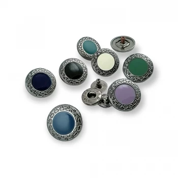 17 mm - 28 L  Enamelled Metal Snap Fateners Button E 439