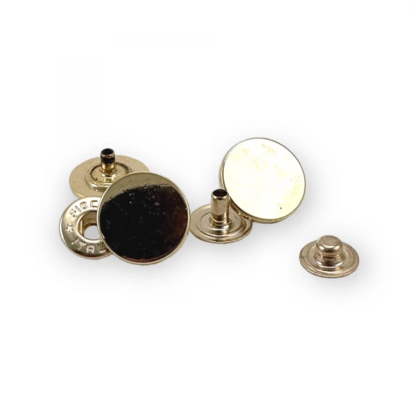 18 mm - 28 boy Düz Para Tipi Çıtçıt Düğme Dış Giyim Çıtçıtı E 563