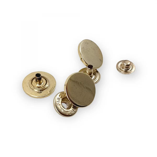 18 mm - 28 boy Düz Para Tipi Çıtçıt Düğme Dış Giyim Çıtçıtı E 563