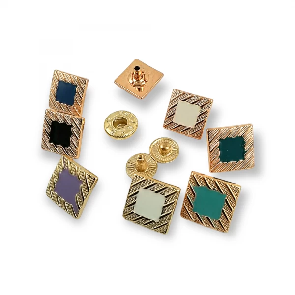 14 x 14 mm Snap Fasteners Enameled Jacket Snap Button E 618