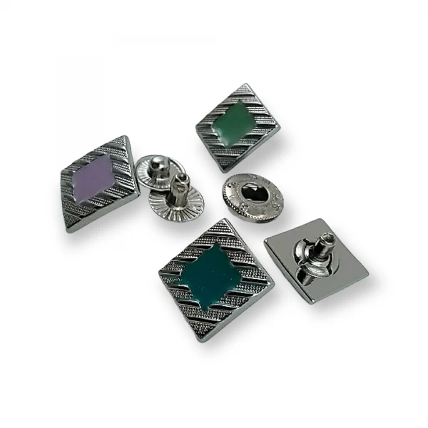14 x 14 mm Snap Fasteners Enameled Jacket Snap Button E 618