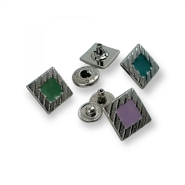 14 x 14 mm Snap Fasteners Enameled Jacket Snap Button E 618