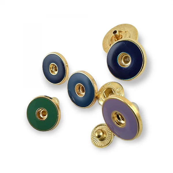 17 mm - 28 L Enamel Snap Fasteners Button Center Hole E 728