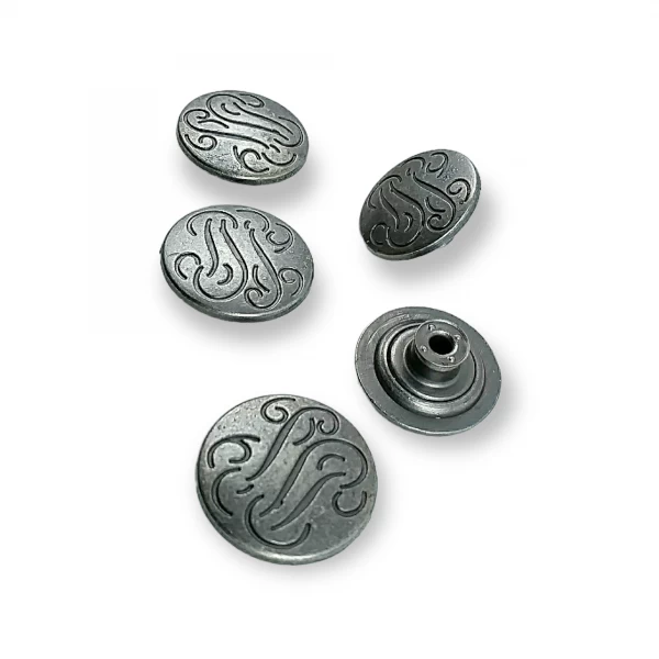 20 mm 32 Boy Desenli Kot Düğmesi E 844