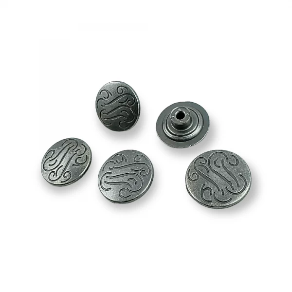 20 mm 32 Boy Desenli Kot Düğmesi E 844