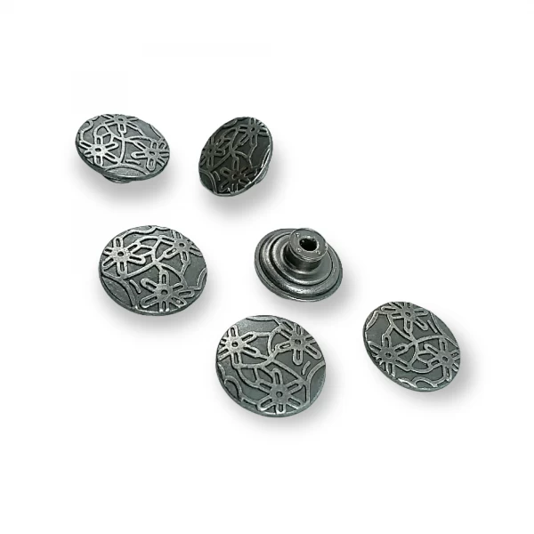 17 mm 28 Boy Papatya Desenli Kot Düğmesi E 860 17 mm 28 Boy Papatya Desenli Kot Düğmesi E 860
