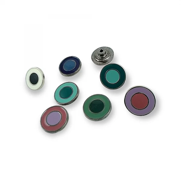 19 mm 30 L Enamel Ring Pattern Jeans Button E 939