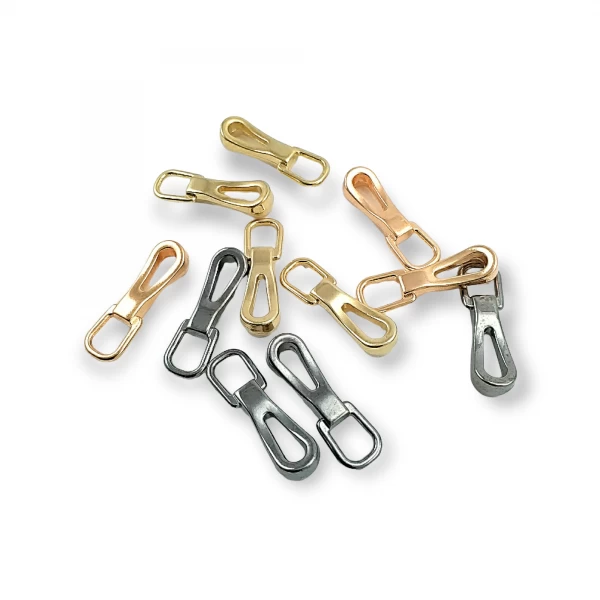 Metal fermuar elciği - sade tasarım 26 mm E 1736 Metal fermuar elciği - sade tasarım 26 mm E 1736