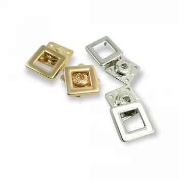 25 x 25 mm Aesthetic Square Coat and Jacket Snap Button E 1282