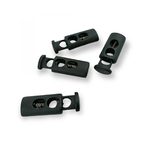 Çift Delikli Stoper 6 mm Bağcık Girişli Metal Kordon Kilidi E 214 Çift Delikli Stoper 6 mm Bağcık Girişli Metal Kordon Kilidi E 214