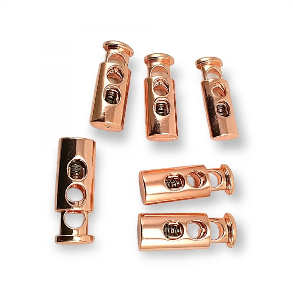 Çift Delikli Stoper 6 mm Bağcık Girişli Metal Kordon Kilidi E 214 Çift Delikli Stoper 6 mm Bağcık Girişli Metal Kordon Kilidi E 214
