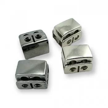 16mm x 13mm Double Lace-Up One Push Button Cord Lock E 2239