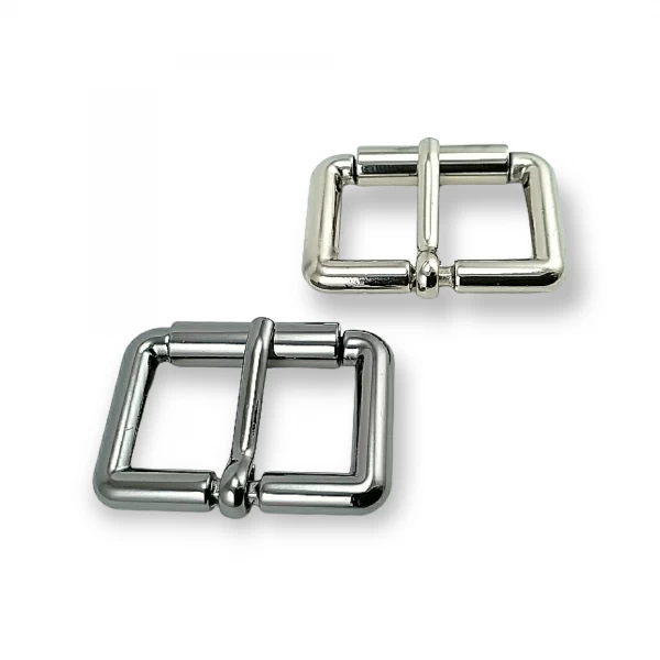 Rectangular metal buckle textile accessory - zinc buckle - 28 mm E 1355