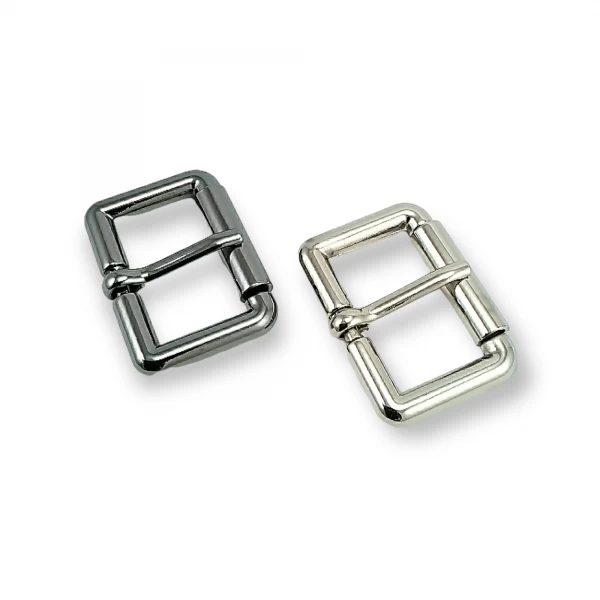 Rectangular metal buckle textile accessory - zinc buckle - 28 mm E 1355