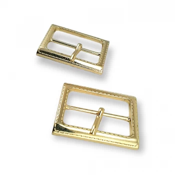 32 mm Rectangular Metal Center Bar Buckle  E 483