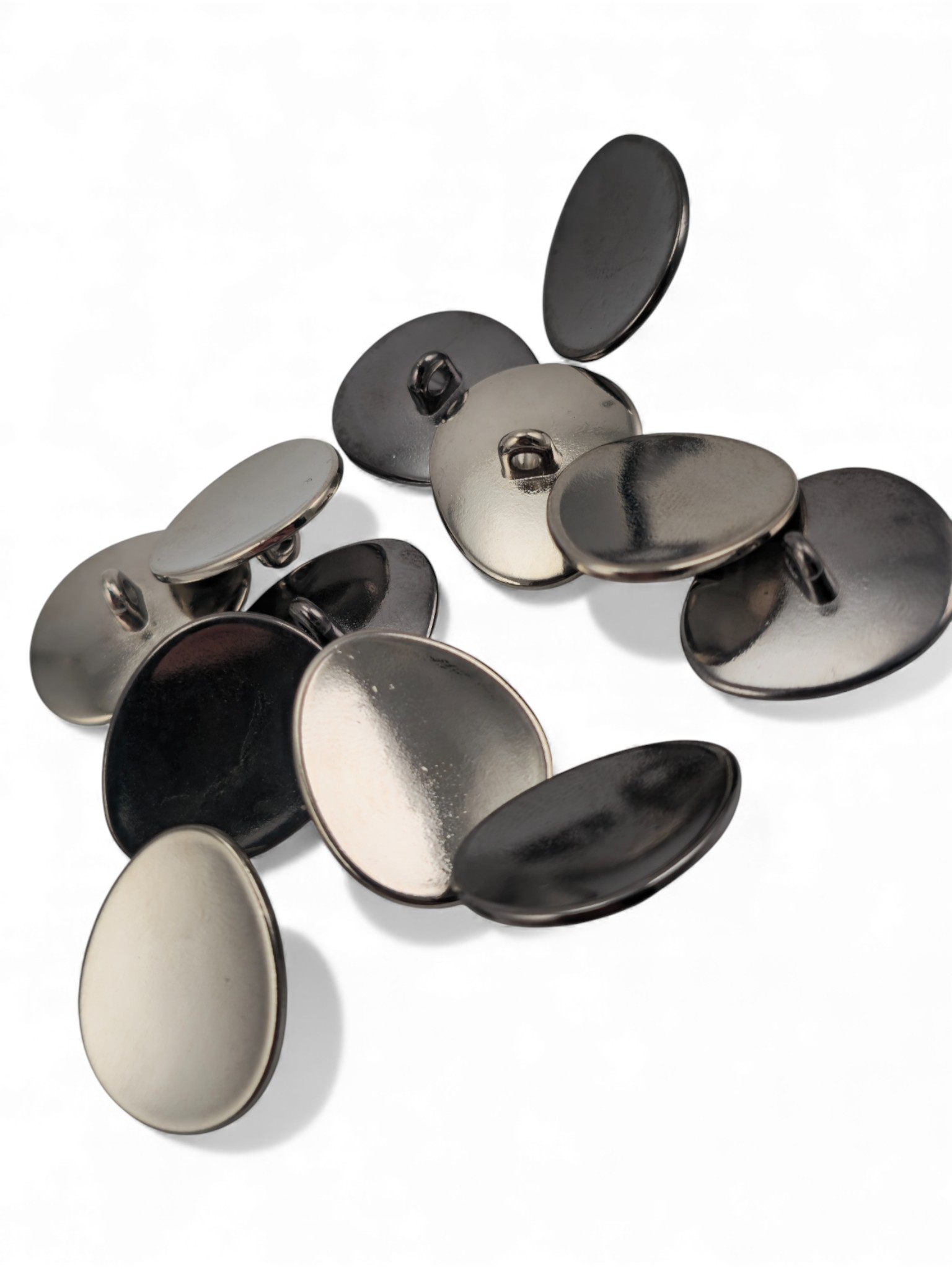 Asimetrik oval Şekilli Ceket Düğmesi 23 mm x 19.5 mm  - 36 boy E 2075