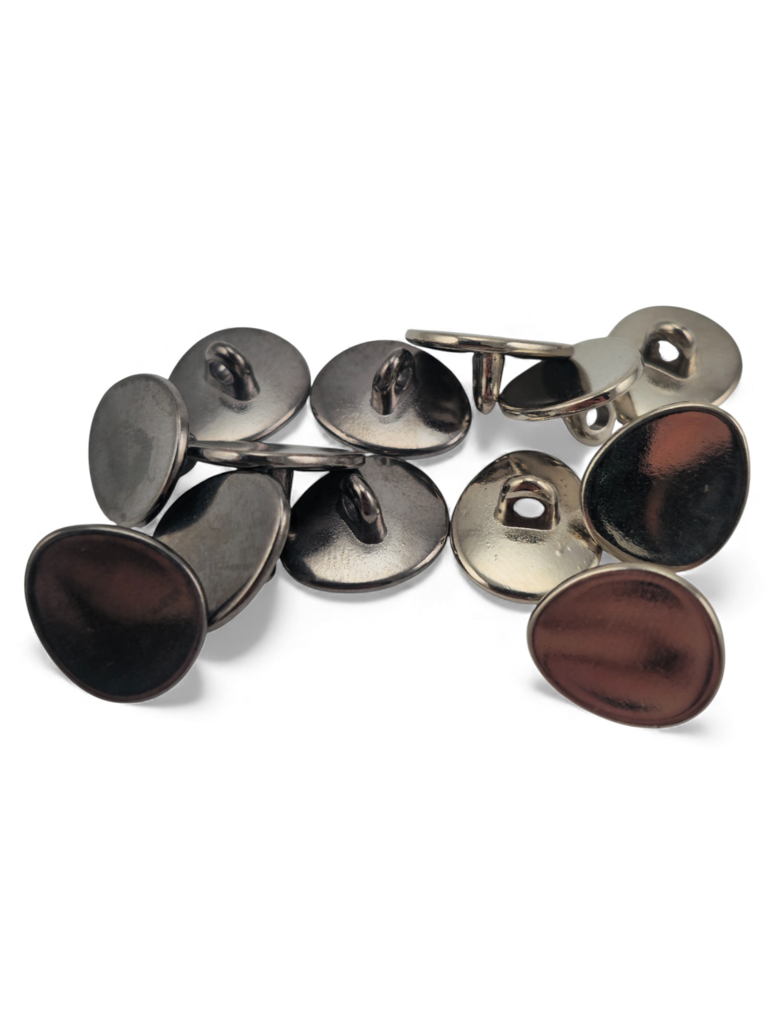 Oval Bombeli Ceket Düğmesi 15 mm x 13 mm E 2076