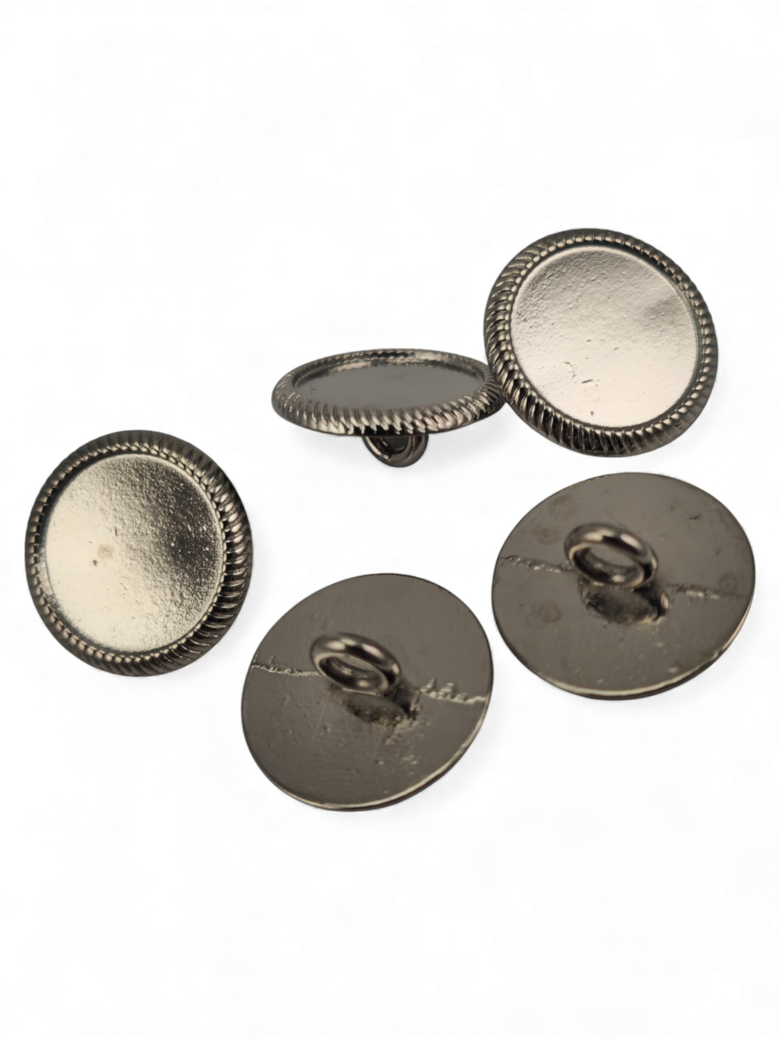 Ayaklı düğme tırtıklı kenarlı Ceket Düğmesi 17.5 mm  - 26 boy E 2132