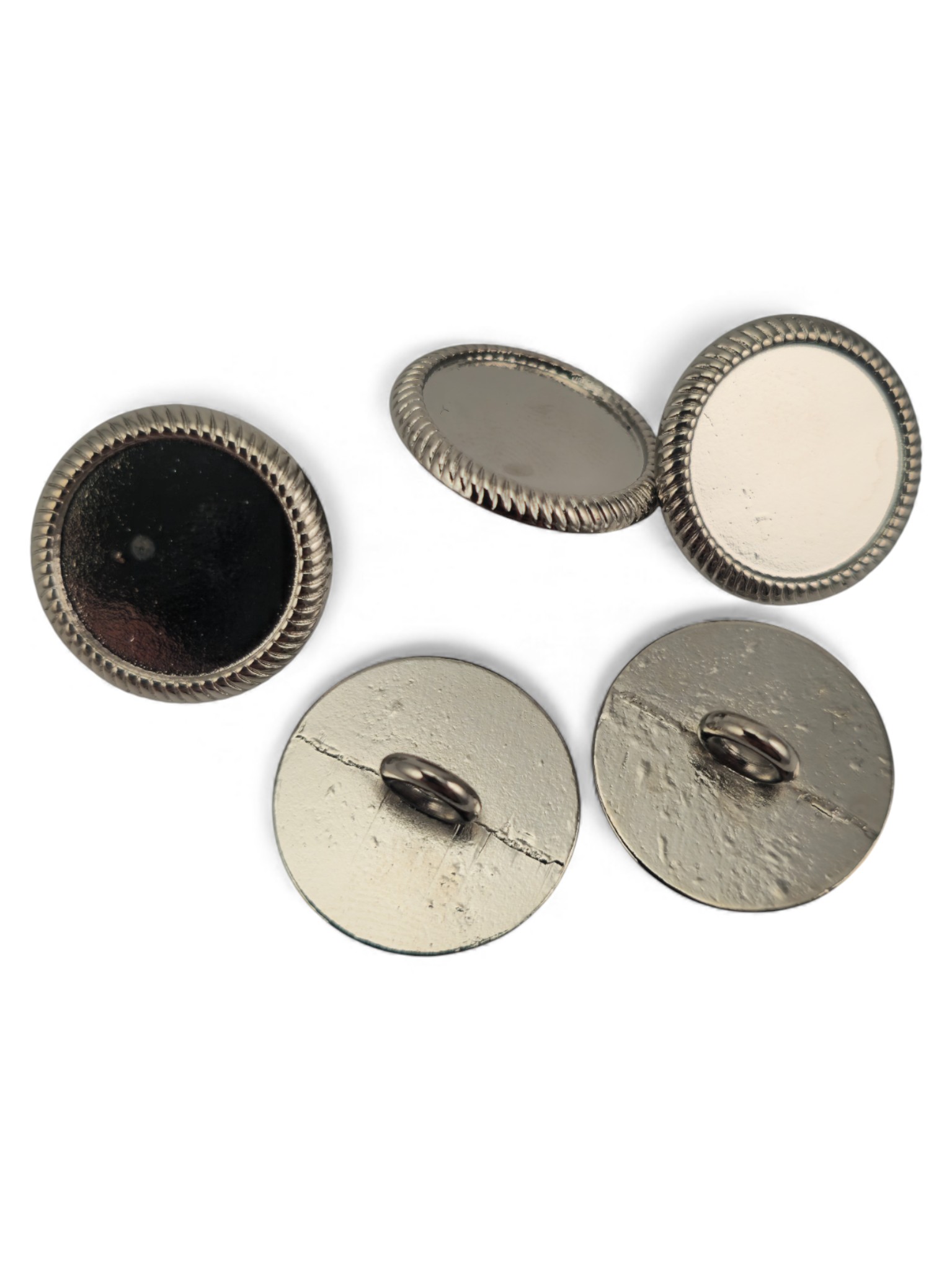 Ayaklı düğme tırtıklı kenarlı Ceket Düğmesi 17.5 mm  - 26 boy E 2132