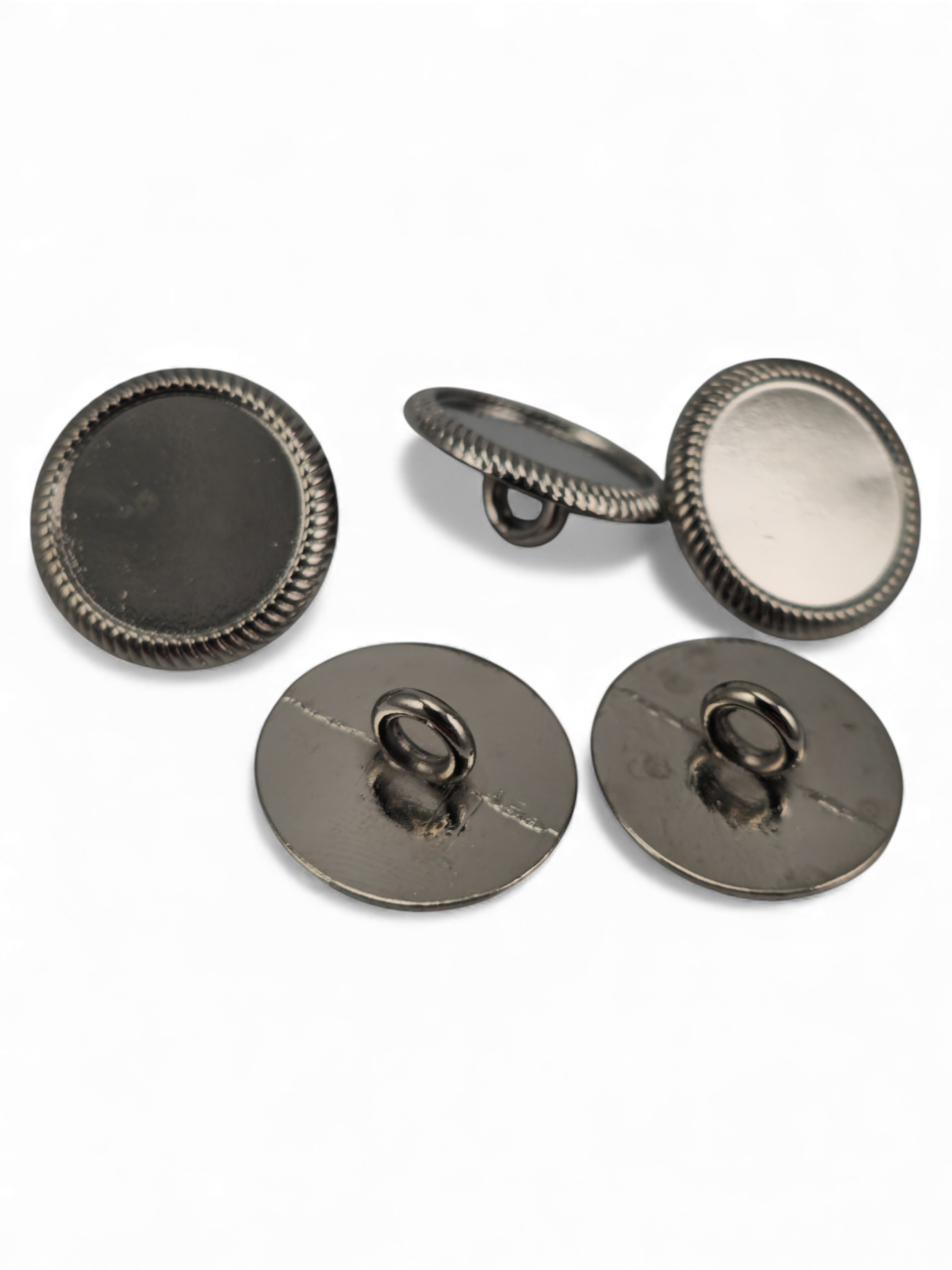 Ayaklı düğme tırtıklı kenarlı Ceket Düğmesi 17.5 mm  - 26 boy E 2132
