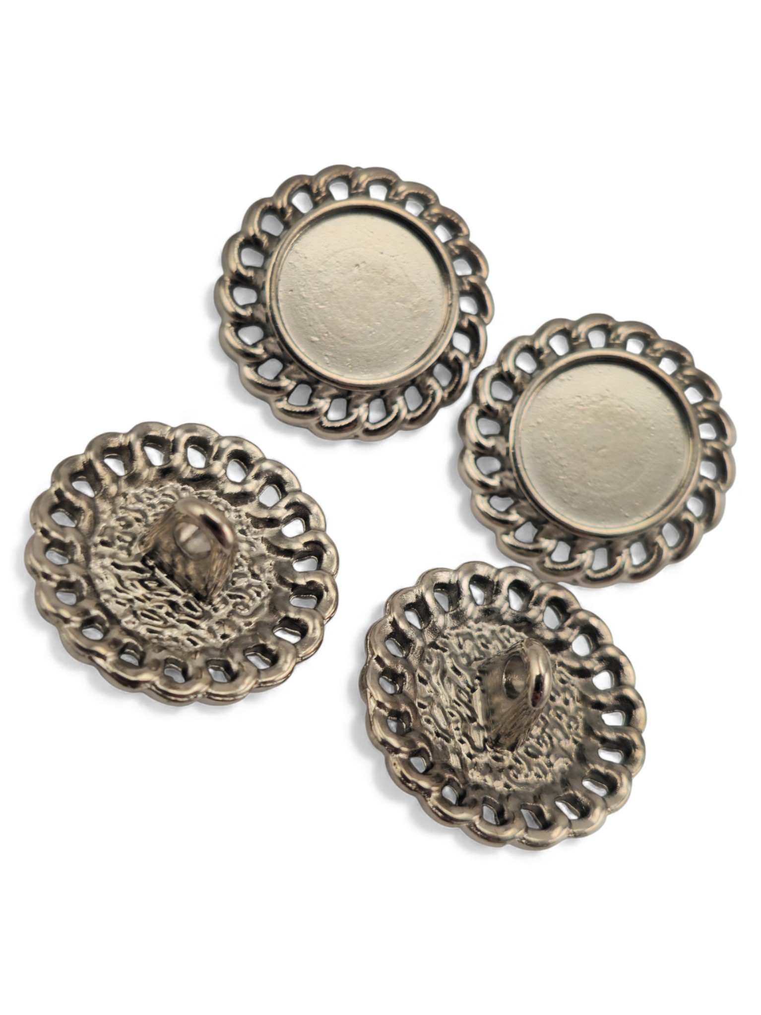 Örgü Çerçeveli Kabartma Düğme 17.5 mm - 27 boy E 2137