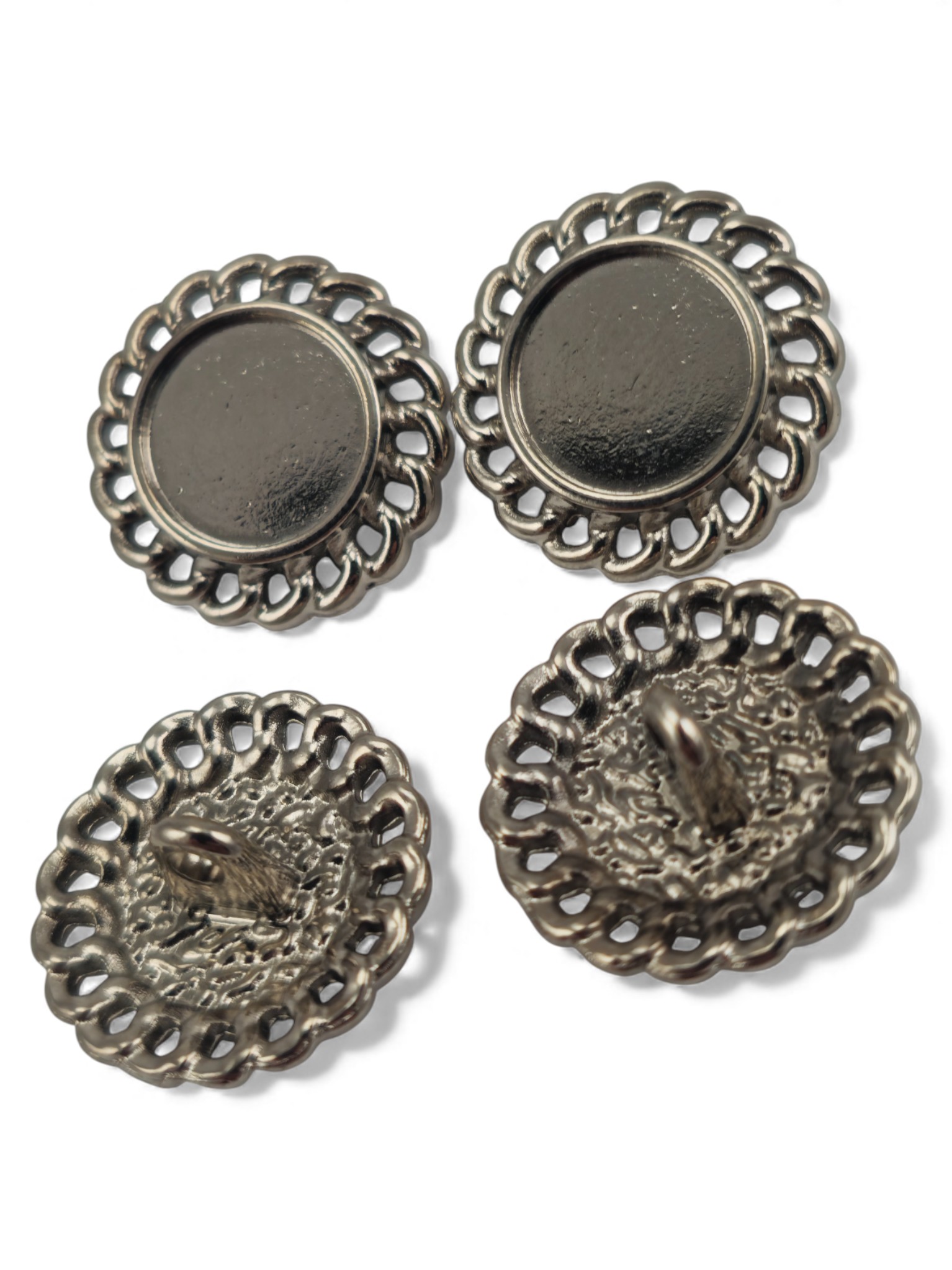Örgü Çerçeveli Kabartma Düğme 17.5 mm - 27 boy E 2137