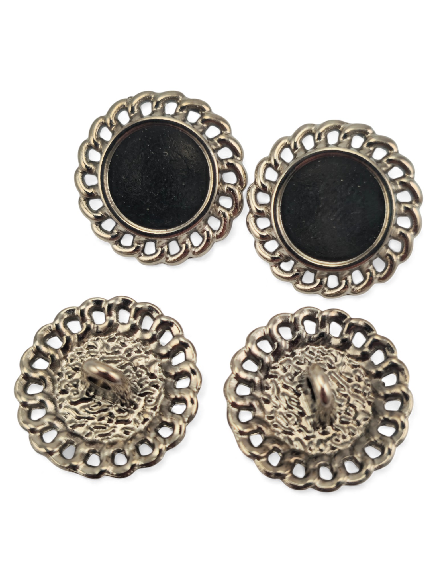 Örgü Çerçeveli Kabartma Düğme 17.5 mm - 27 boy E 2137