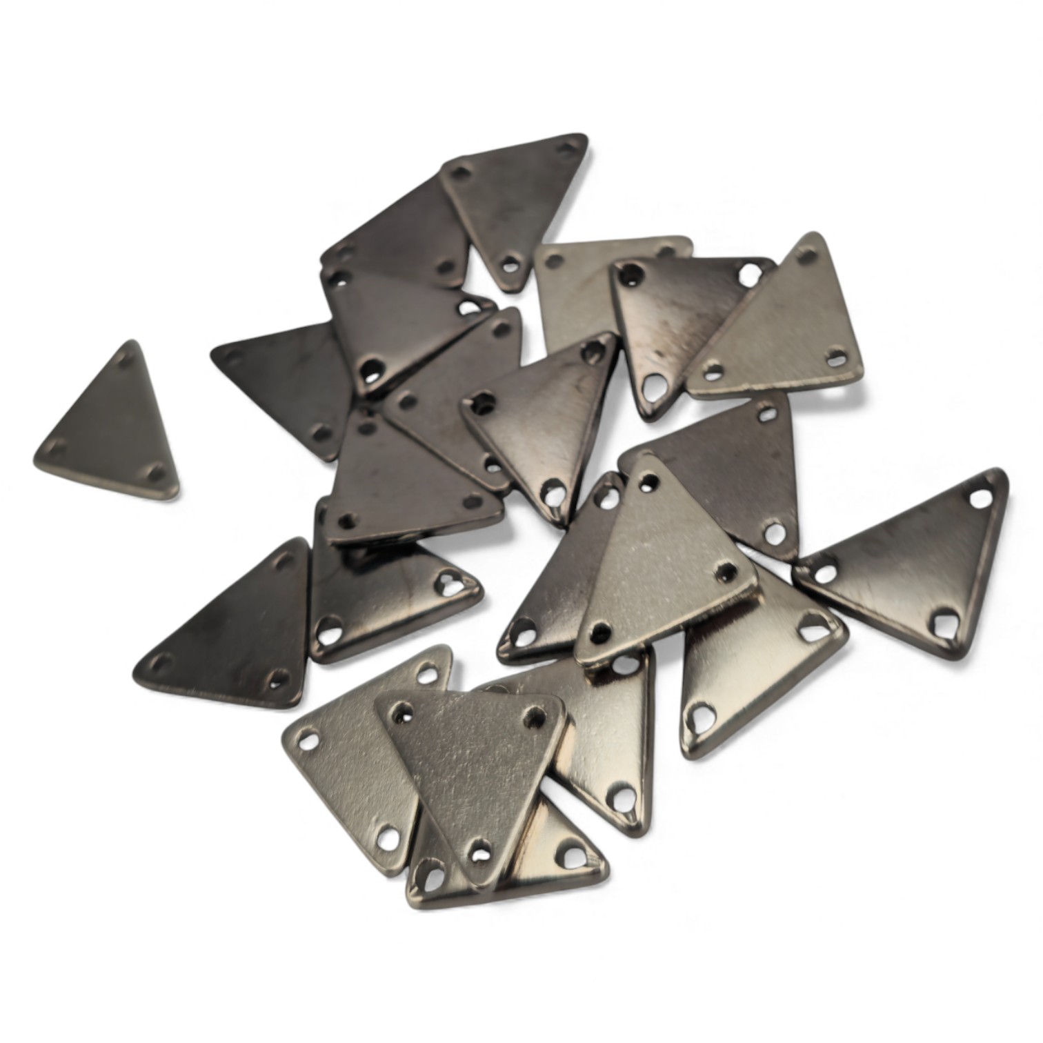 Üçgen Metal Etiket Plakası 3 Delikli  14 mm x 10 mm E 2302