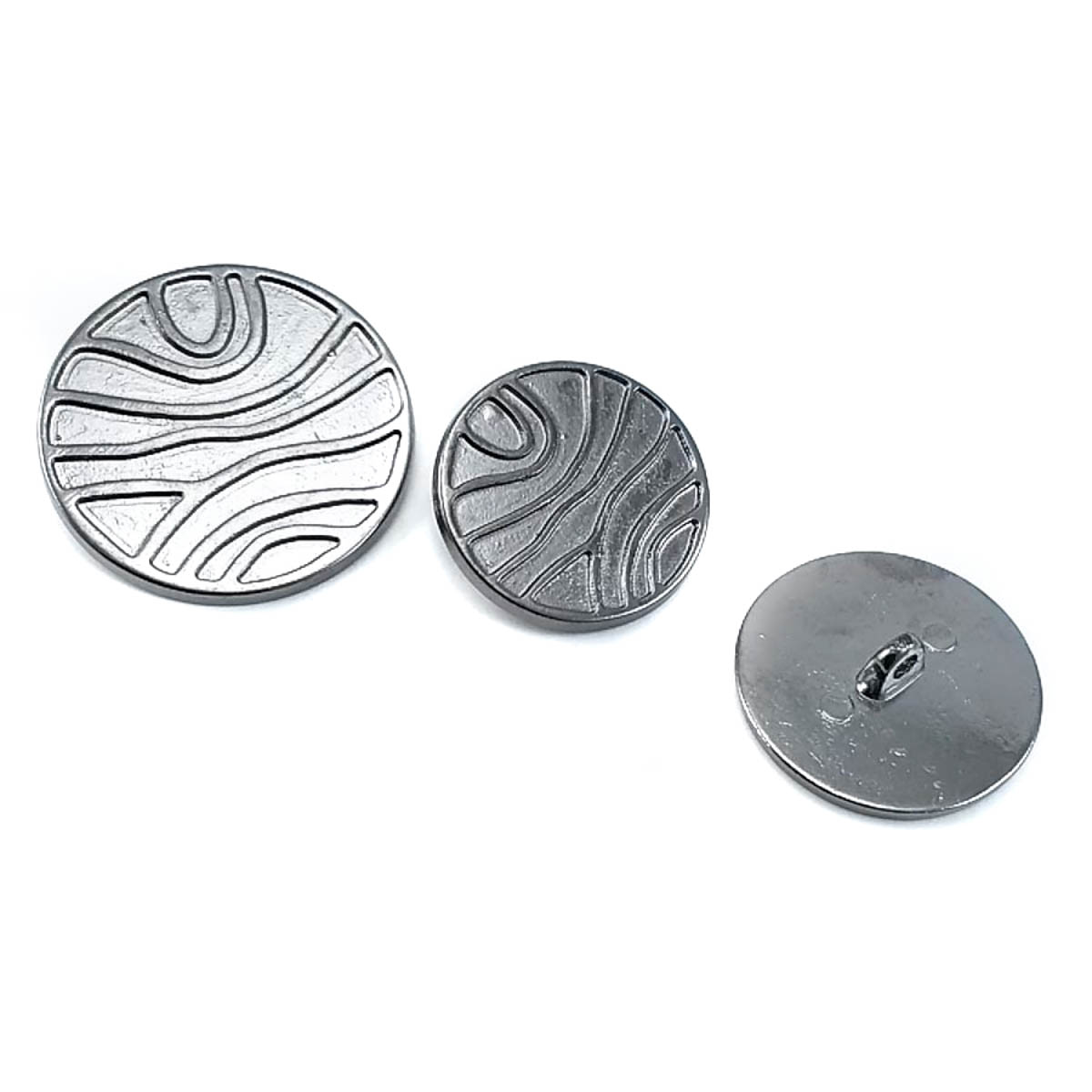Çizgi Desenli Ayaklı Metal Düğme Metal 28 mm 44 Boy B 83