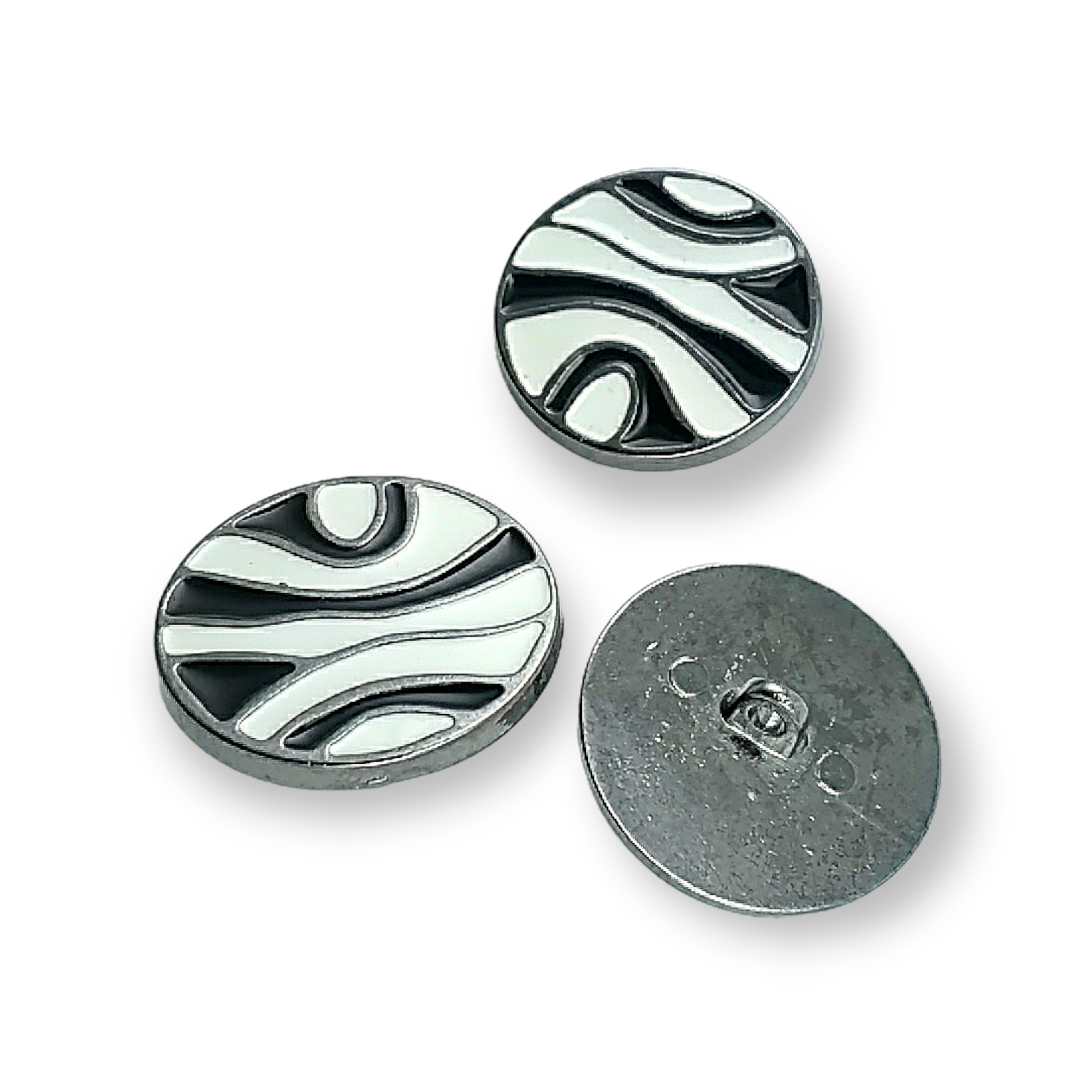 Çizgi Desenli Ayaklı Metal Düğme Metal 28 mm 44 Boy B 83