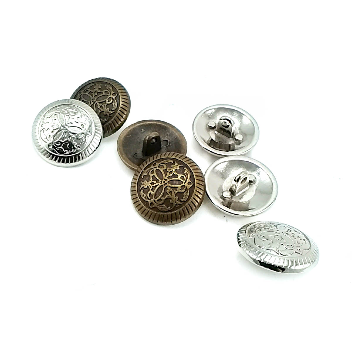 22 mm 36 boy İşlemeli Ayaklı Düğme  E 1033