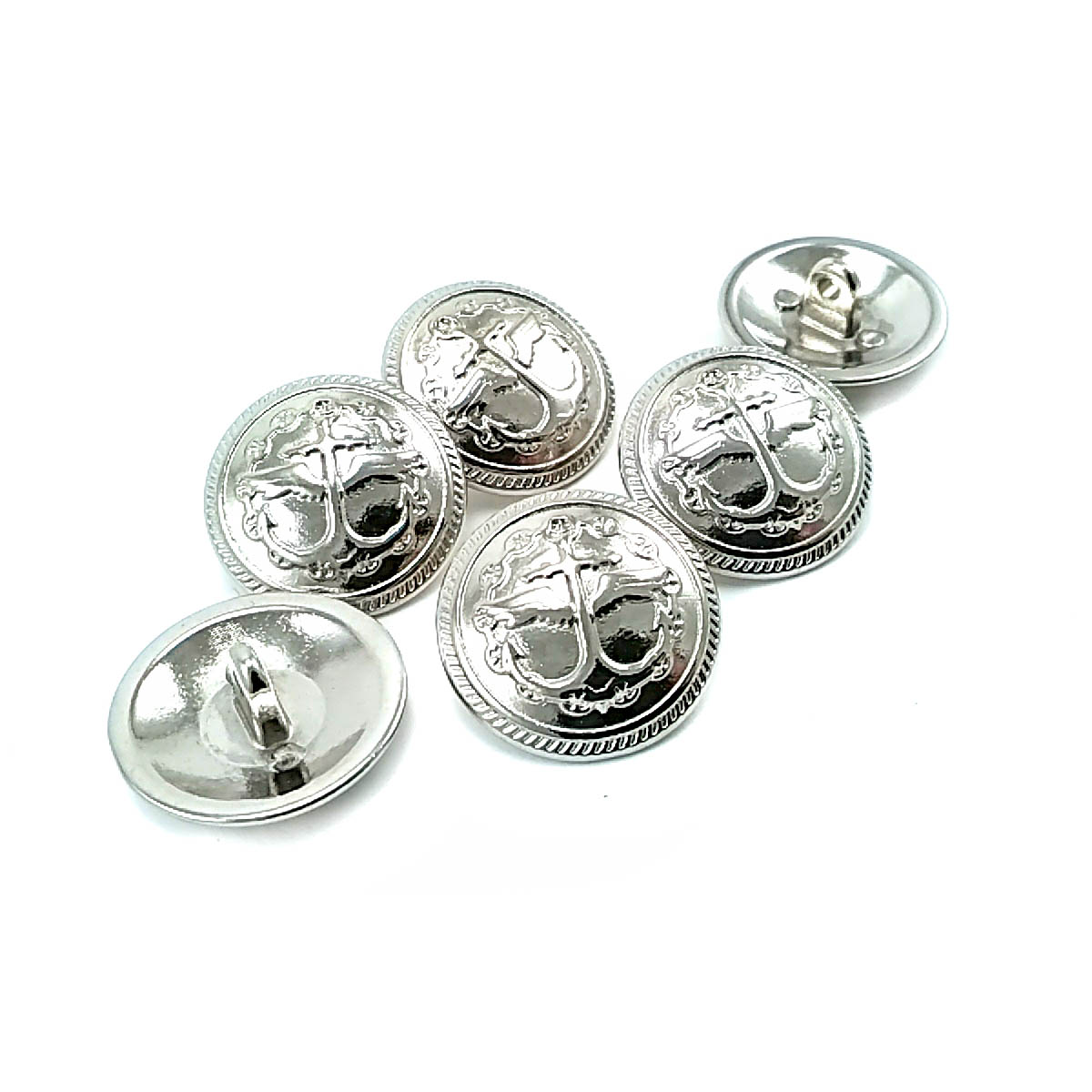 23 mm 36 boy Gemi Çapası Logolu Kaban ve Blazer Düğmesi E 1036