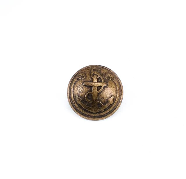 17 mm - 27 boy Gemi Çapası Tasarım Metal Ayaklı Düğme