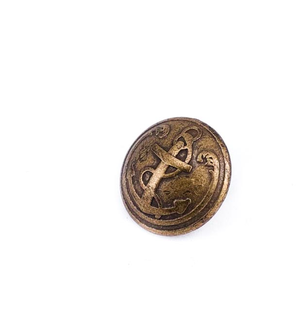 17 mm - 27 boy Gemi Çapası Tasarım Metal Ayaklı Düğme