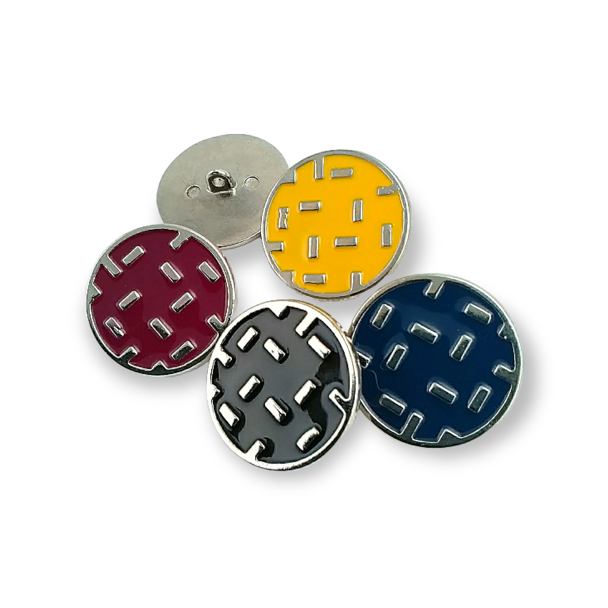28 mm - 44 L  Coat and Coat Button Enamel Shank Button E 1077