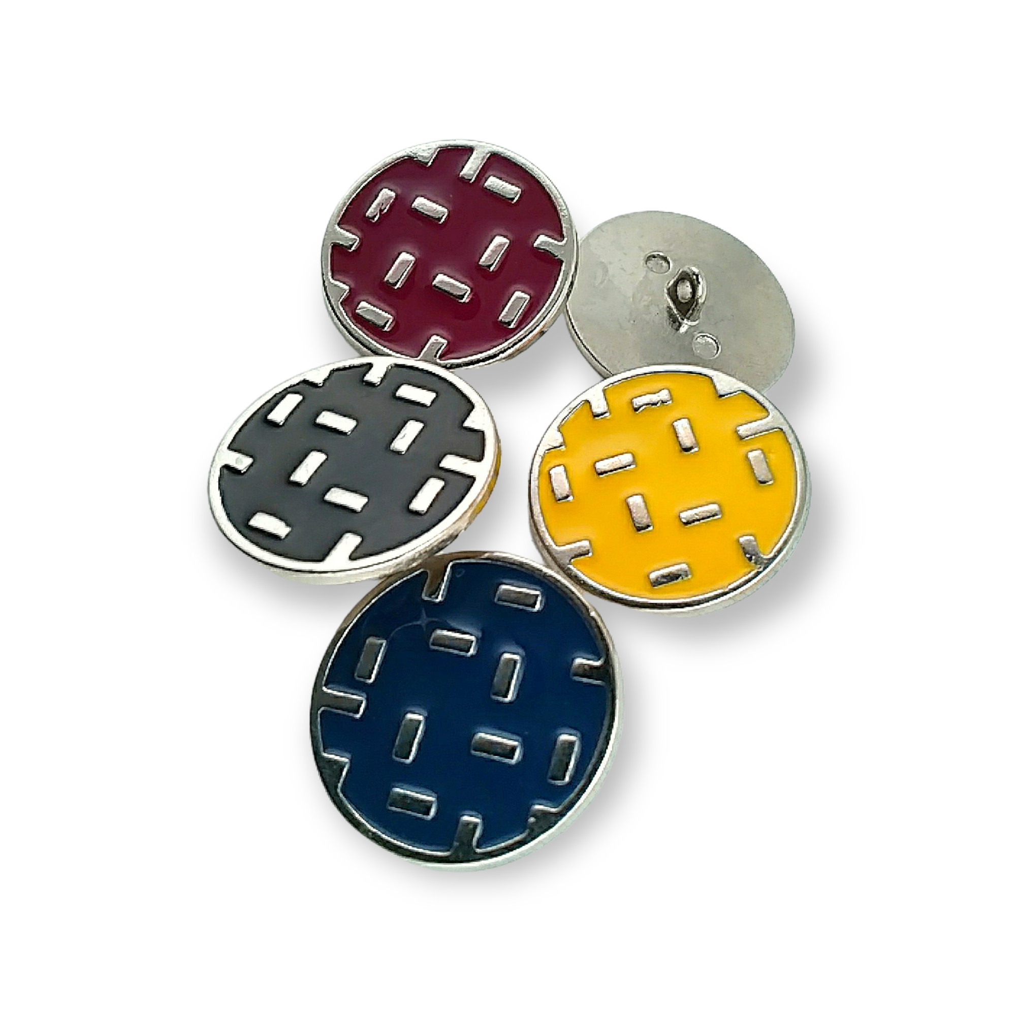 28 mm - 44 L  Coat and Coat Button Enamel Shank Button E 1077