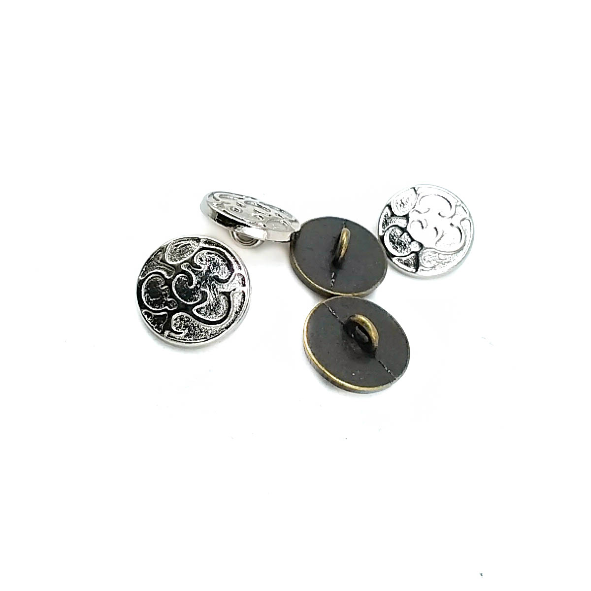 14 mm - 22 length Patterned sew-on button E 1124