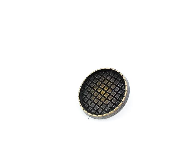 20 mm 33 Boy Kare Desenli Ayaklı Düğme Metal E 1236