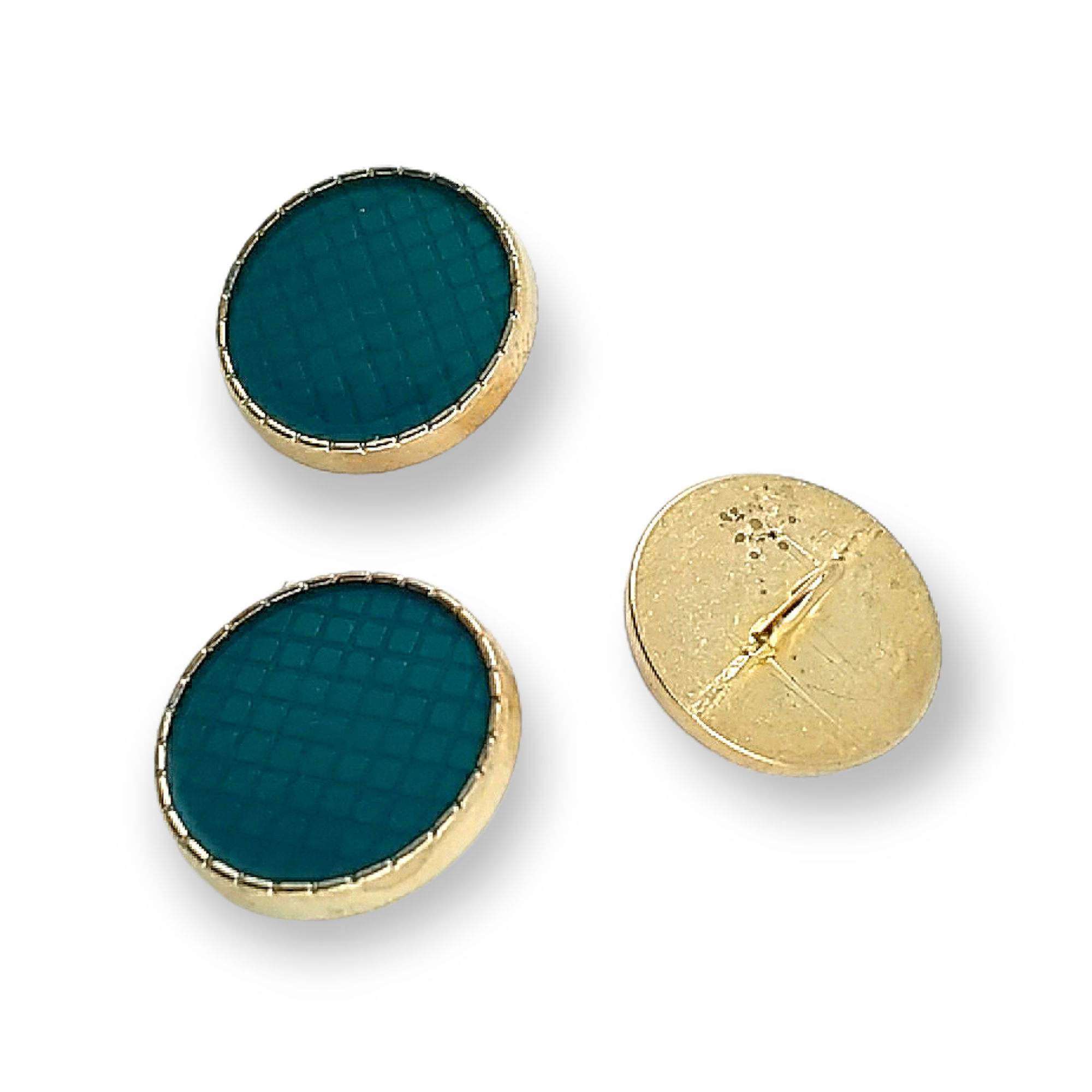18 mm 28 L  Jacket Cufflink Enameled Metal Shank Button E 1245