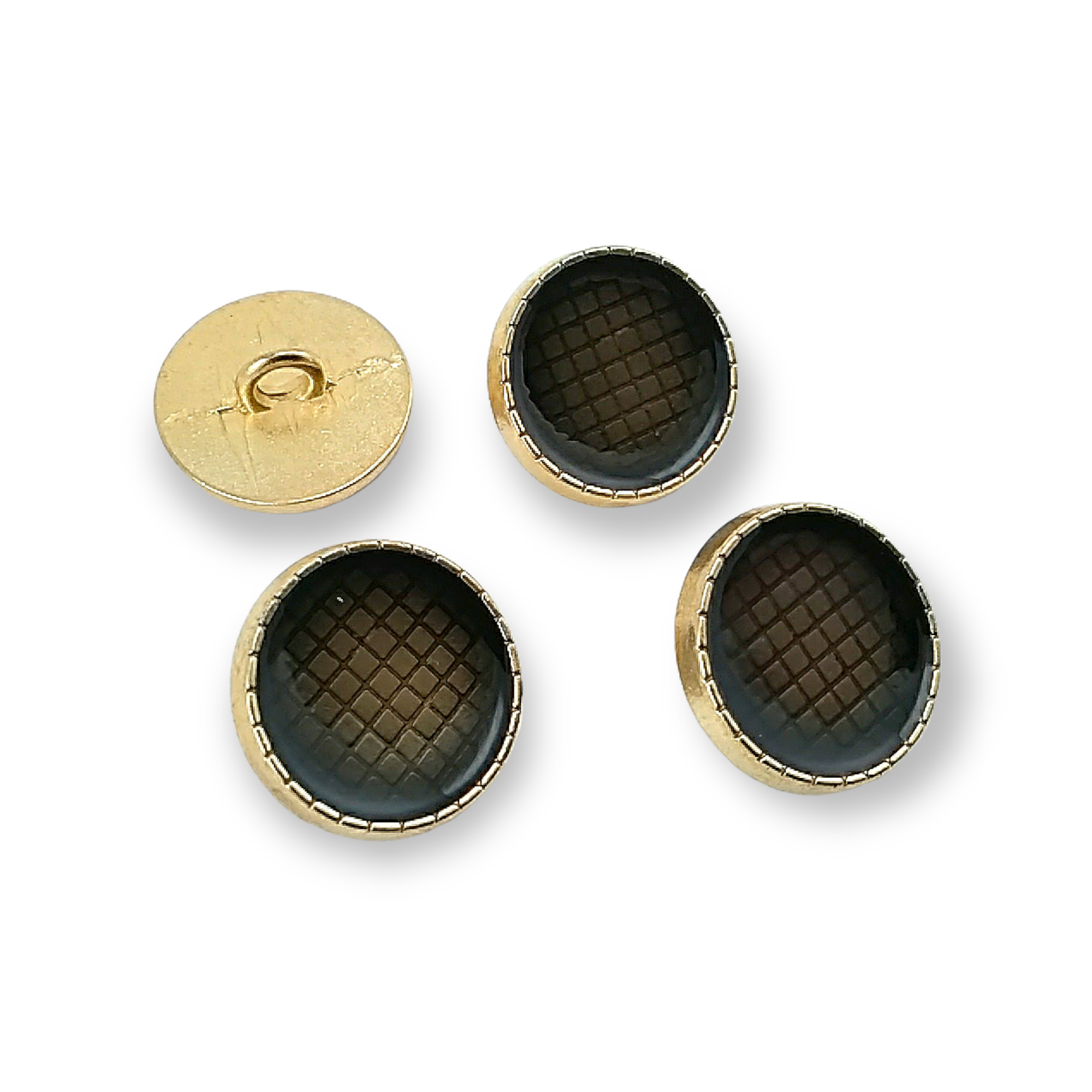 18 mm 28 L  Jacket Cufflink Enameled Metal Shank Button E 1245