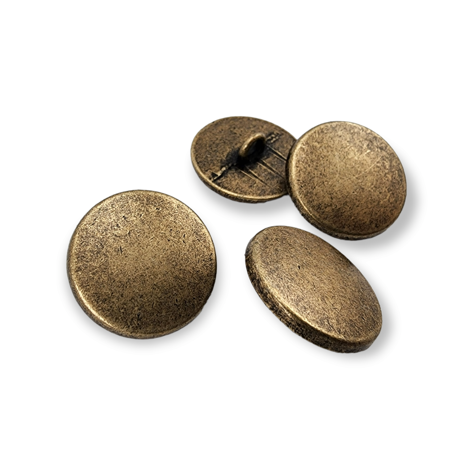 20 mm - 31 boy Düz Para Şekil Metal Ayaklı Düğme E 1317