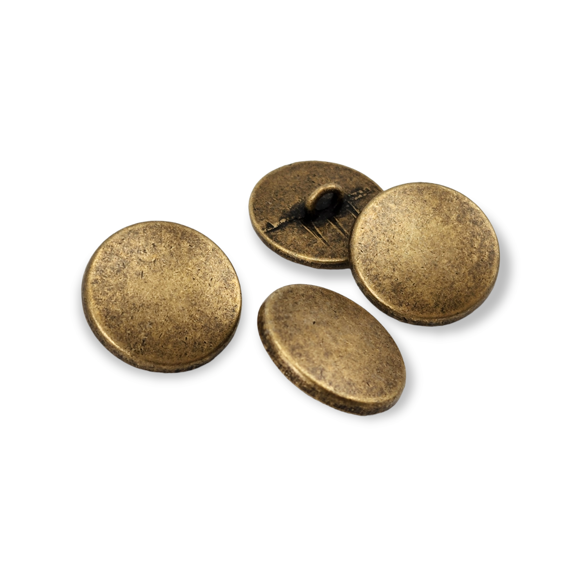 20 mm - 31 boy Düz Para Şekil Metal Ayaklı Düğme E 1317